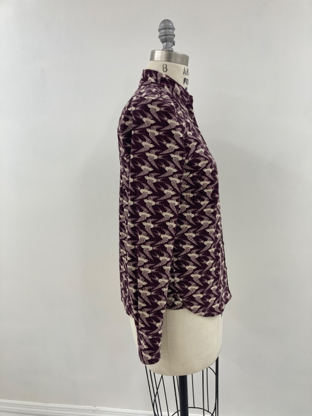 NWT Boden micro-corduroy women’s shirt size 6 swallow design - Picture 4 of 10